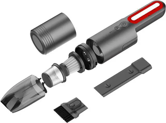 Alt view image 7 of 7 - Handheld Vacuum,Car Vacuum Cleaner,Cordless Vacuum 6000Pa Powerful Suction,70W Lightweight Wet Dry Handheld Vacuum with Rechargeable 2200mAh Battery for Home,Furnitures,Kitchen,Car and Pet