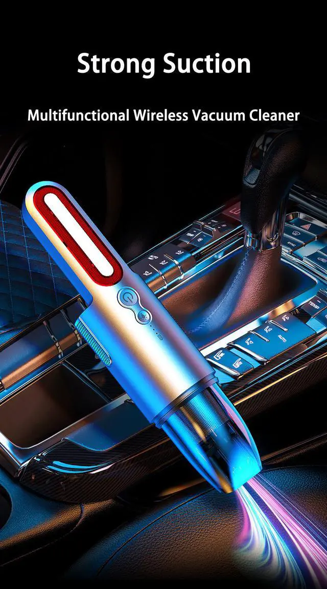 Alt view image 2 of 7 - Handheld Vacuum,Car Vacuum Cleaner,Cordless Vacuum 6000Pa Powerful Suction,70W Lightweight Wet Dry Handheld Vacuum with Rechargeable 2200mAh Battery for Home,Furnitures,Kitchen,Car and Pet