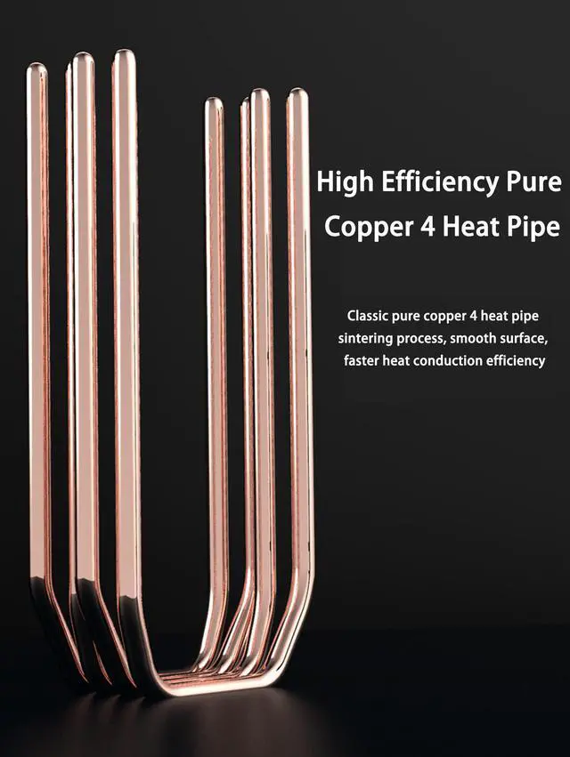 Alt view image 7 of 7 - CPU Cooler RGB Fans Heatsinks Air Cooler,120mm PWM CPU Processor Cooling Fan & 4 Copper CPU Heatsink Pipes Support Intel i3/i5/i7/i9,LGA775/115X/1366/1200,AMD AM4/FM2/FM1/AM3 CPU Radiator PWM Temperat