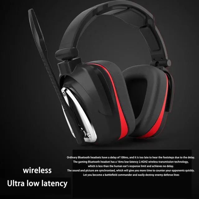 Alt view image 4 of 7 - Wireless Gaming Headphone for Xbox One PS5 PS4 Nintendo Switch PC Laptop,Wireless Headset Earphone Over Ear 2.4GHz Converter USB Connection Gaming Earbuds with 7.1 Surround Sound & Detachable Micropho