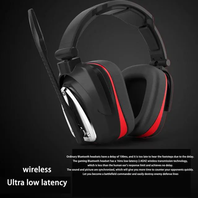 Alt view image 4 of 7 - Wireless Gaming Headset for PS5 PS4 Nintendo Switch PC Laptop,Wireless Headphone Earphone Over Ear 2.4GHz USB Connection Gaming Earbuds with 7.1 Surround Sound & Detachable Microphone