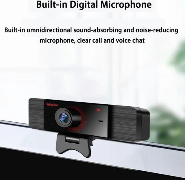 Alt view image 3 of 7 - Web Camera Full HD 2K 1080P/30FPS Webcam Live Streaming Camera with Noise Reduction Microphone,Autofocus & Privacy Cover,Expandable Tripod,110-degree FOV,4MP Camera for Zoom/Skype/Teams, Conferencing