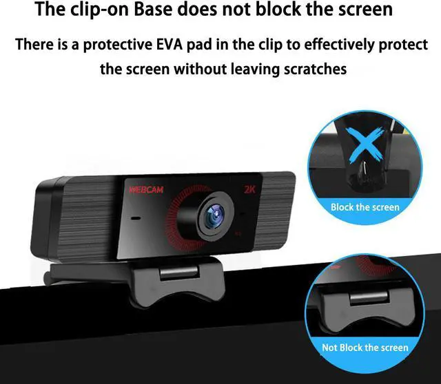 Alt view image 7 of 7 - Web Camera Full HD 2K 1080P/30FPS Webcam Live Streaming Camera with Noise Reduction Microphone,Autofocus & Privacy Cover,Expandable Tripod,110-degree FOV,4MP Camera for Zoom/Skype/Teams, Conferencing