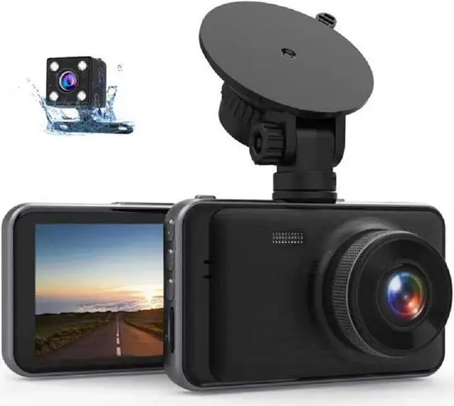 Main image of Dash Cam Car DVR Car Dashboard Camera 1080P FHD DVR Dash Cam Recorder 3" LCD Screen Double Camera 170° Wide Angle Super Night Vision, G-Sensor,Parking Monitor, Loop Recording, Motion Detection