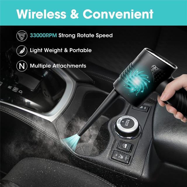 Compressed Air Duster, New Generation Canned Air, 33000 RPM Electric Air  Can for Computer Keyboard Electronics Cleaning, 6000mAh Rechargeable  Battery
