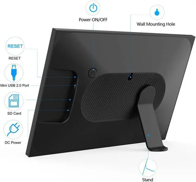 Alt view image 7 of 7 - WiFi Digital Photo Frame FRAMEO 10.1 Inch Smart 1280x800 IPS LCD Touch Screen, Auto-Rotate Portrait and Landscape, Built in 16GB Memory, Share Moments Instantly via Frameo App from Anywhere