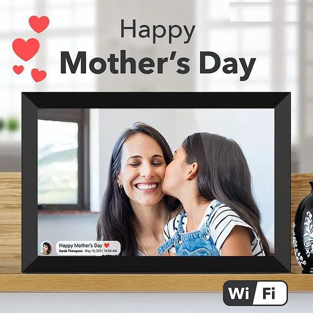 Alt view image 5 of 7 - WiFi Digital Photo Frame FRAMEO 10.1 Inch Smart 1280x800 IPS LCD Touch Screen, Auto-Rotate Portrait and Landscape, Built in 16GB Memory, Share Moments Instantly via Frameo App from Anywhere