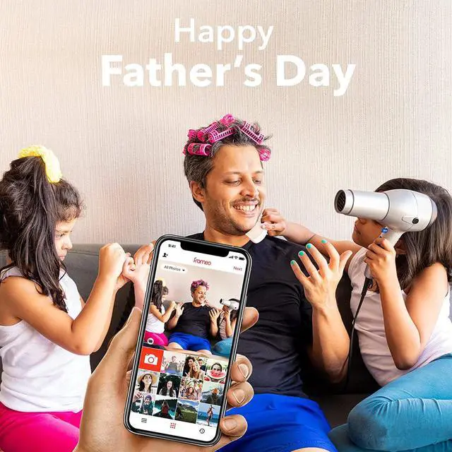 Alt view image 6 of 7 - WiFi Digital Photo Frame FRAMEO 10.1 Inch Smart 1280x800 IPS LCD Touch Screen, Auto-Rotate Portrait and Landscape, Built in 16GB Memory, Share Moments Instantly via Frameo App from Anywhere
