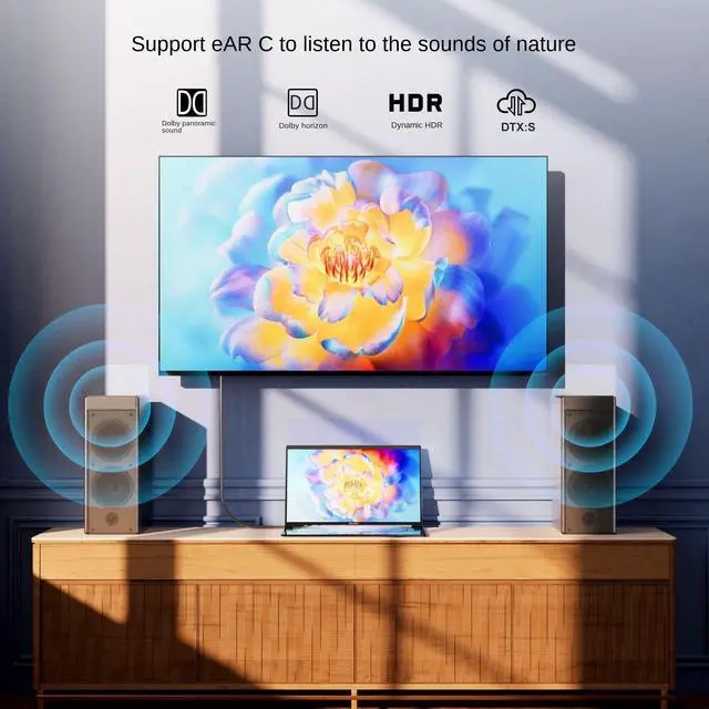Alt view image 3 of 7 - 8K Fiber Optic HDMI 2.1 Cable,Supports Ultra High Speed 48Gbps 8K@60Hz 4K@120Hz HDCP 2.2/2.3,CEC,ARC/eARC,DTS:X,Dolby Atmos,EDID,Dynamic HDR,Compatible with PS5/PS4,Xbox,HDTV 8K,Roku,Samsung,Projector