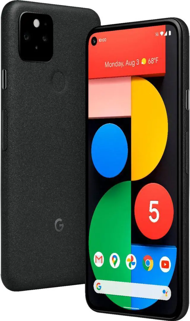 Alt view image 4 of 4 - Google Pixel 5 GD1YQ (Fully Unlocked) 128GB Just Black Smartphone