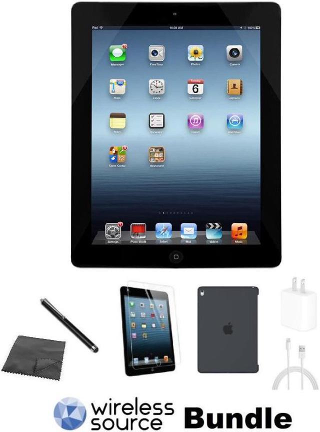 Refurbished: Apple iPad 4 A1458 (WiFi) 16GB Black Bundle w/ Case
