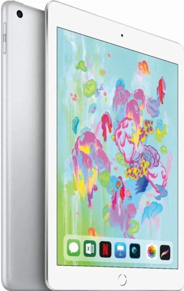Alt view image 2 of 3 - Apple iPad 6th Gen A1954 (WiFi + Cellular Unlocked) 128GB Silver