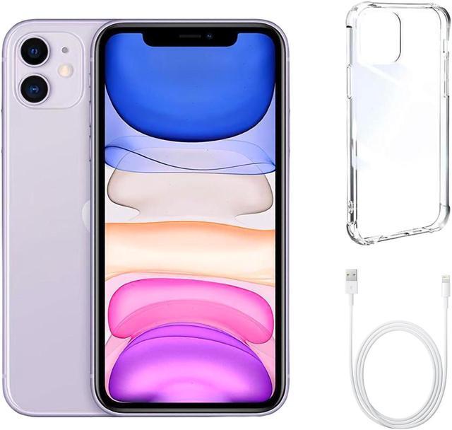 Apple iPhone 11 A2111 (Fully Unlocked) 64GB Purple (Grade A) w/ Clear Phone  Case