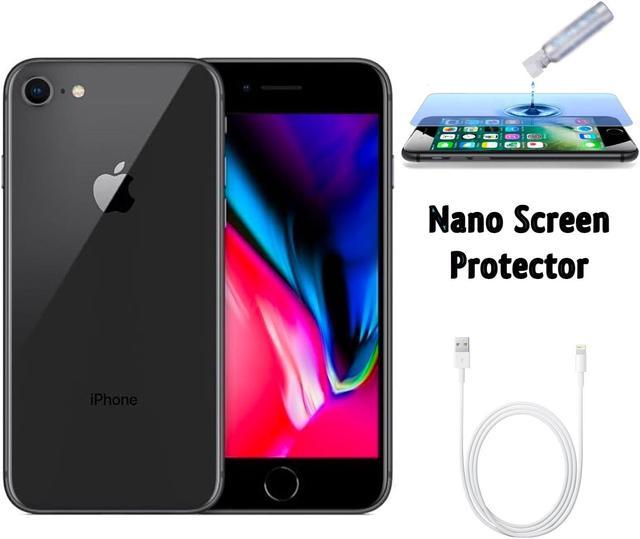 Apple iPhone 8 A1863 (Fully Unlocked) 256GB Space Gray (Grade C) w/ Liquid  Nano Screen Protector