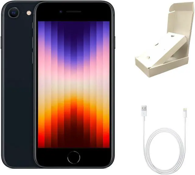 Main image of Apple iPhone SE (3rd Gen) A2595 (Fully Unlocked) 64GB Midnight (Grade B) w/ Gift Box