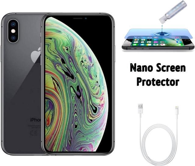 Apple iPhone XS Max A1921 (Fully Unlocked) 64GB Space Gray (Grade A) w/  Liquid Nano Screen Protector