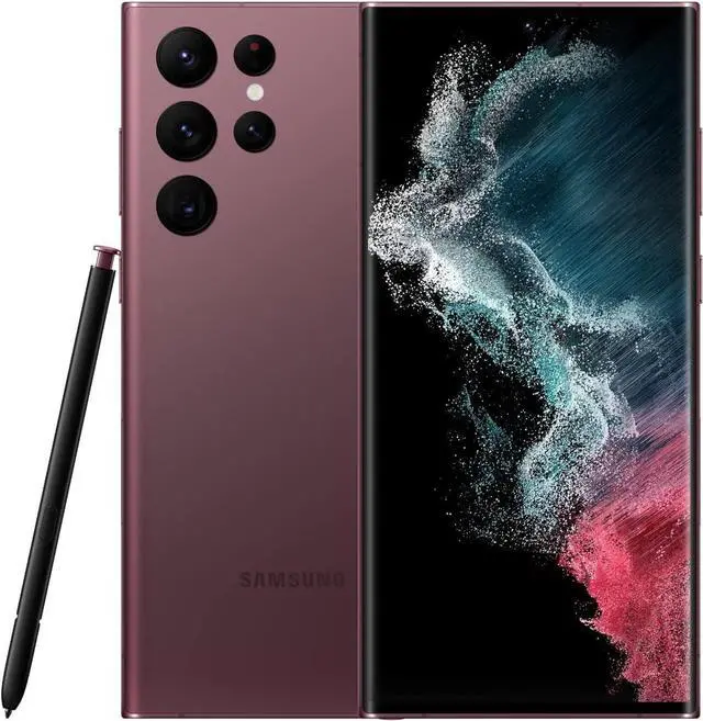 Main image of Samsung Galaxy S22 Ultra 5G S908U (Fully Unlocked) 128GB Burgundy (Grade B)