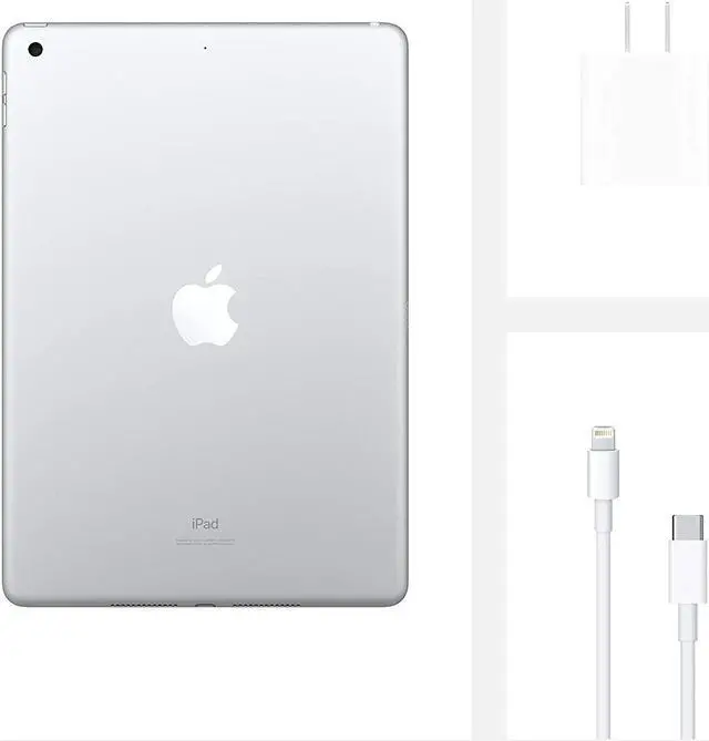 Alt view image 4 of 4 - Apple iPad 8th Gen A2428 (WiFi + Cellular Unlocked) 32GB Silver (Grade A+)