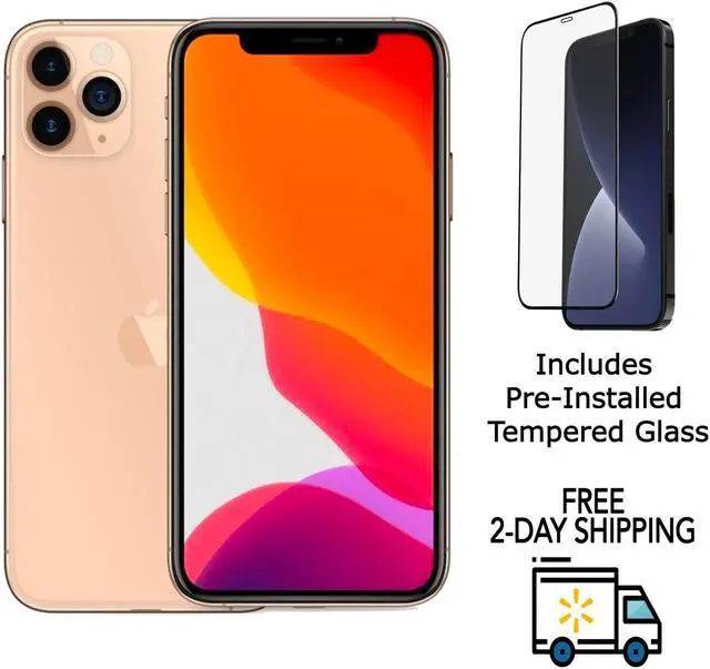 Main image of Apple iPhone 11 Pro A2160 (Fully Unlocked) 512GB Gold (Grade C) w/ Pre-Installed Tempered Glass