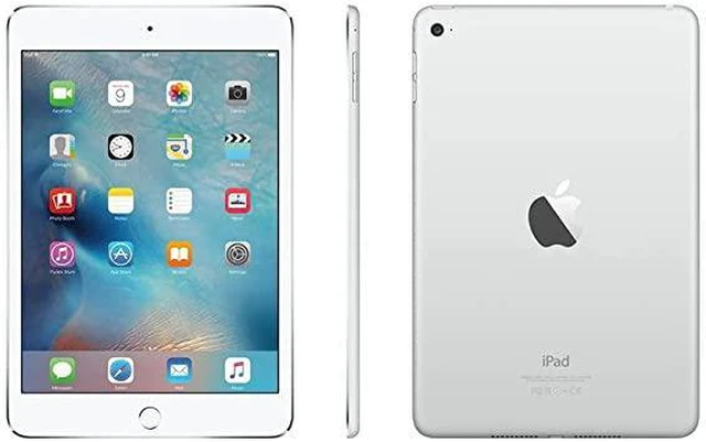 Alt view image 4 of 4 - Refurbished Apple iPad Mini 4 A1538 (WiFi) 64GB Silver (Grade A) w/ Pre-Installed Tempered Glass