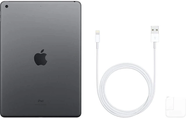 Alt view image 4 of 4 - Refurbished Apple iPad 7th Gen A2200 (WiFi + Cellular Unlocked) 128GB Space Gray (Grade B) w/ Pre-Installed Tempered Glass