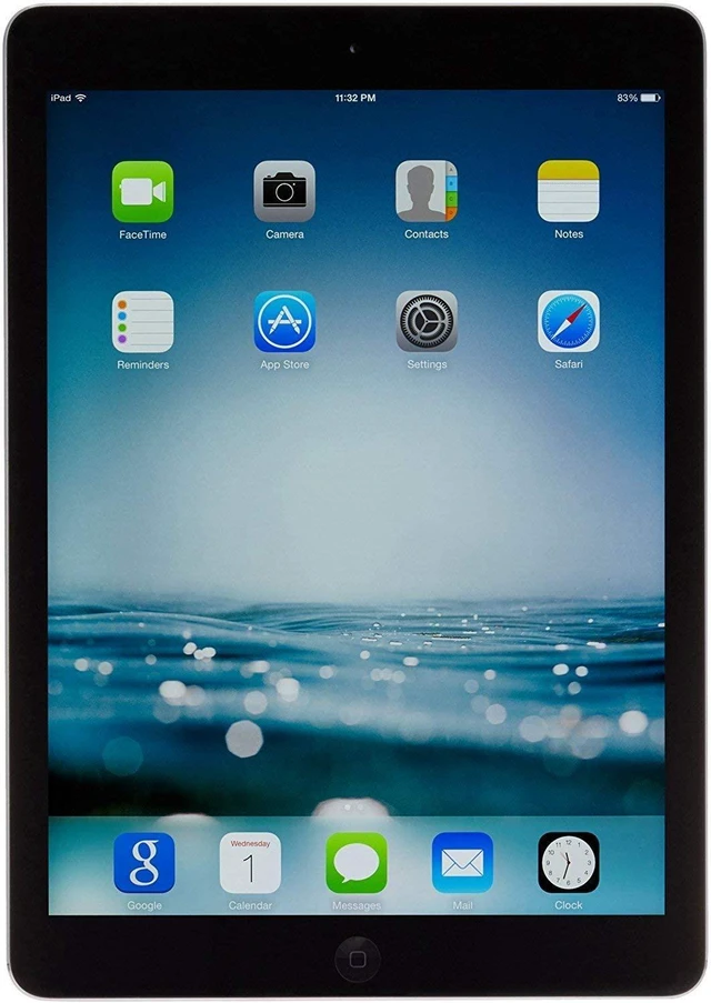Alt view image 2 of 4 - Refurbished Apple iPad Air A1474 (WiFi) 16GB Space Gray (Grade A) w/ Pre-Installed Tempered Glass