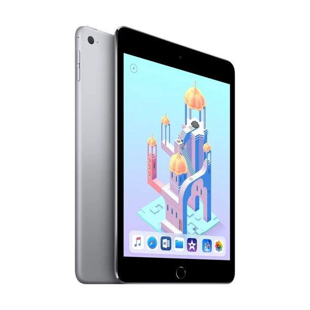 Alt view image 2 of 4 - Refurbished Apple iPad Mini 4 A1538 (WiFi) 32GB Space Gray (Grade A+) w/ Pre-Installed Tempered Glass