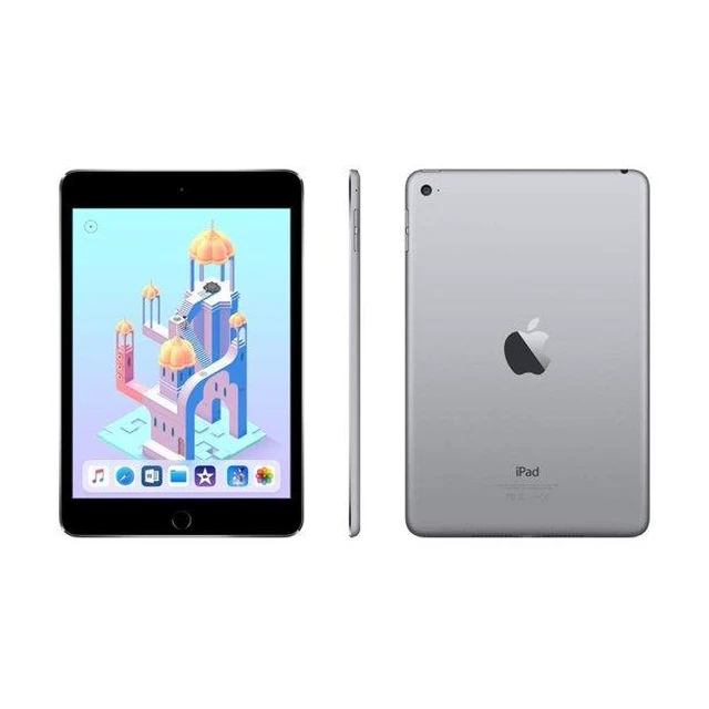 Alt view image 3 of 4 - Refurbished Apple iPad Mini 4 A1538 (WiFi) 32GB Space Gray (Grade A+) w/ Pre-Installed Tempered Glass