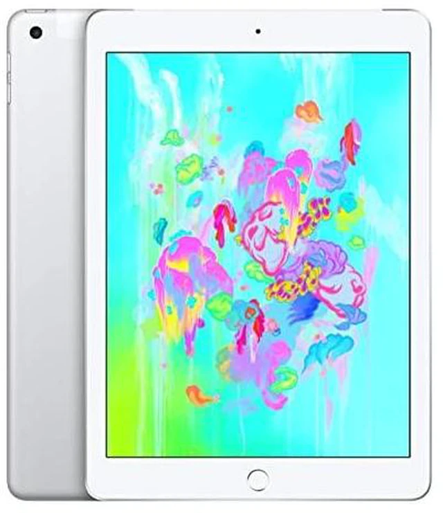 Alt view image 3 of 3 - Refurbished Apple iPad 6 (Cellular Unlocked) 32GB Silver Bundle with Case, Wireless Earbuds, Tempered Glass screen protector