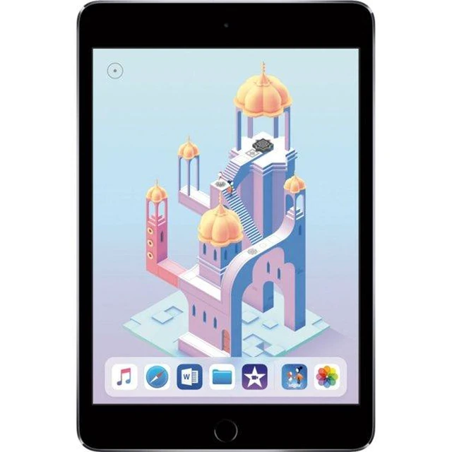 Alt view image 4 of 4 - Refurbished Apple iPad Mini 4 A1538 (WiFi) 128GB Space Gray (Grade A) w/ Pre-Installed Tempered Glass