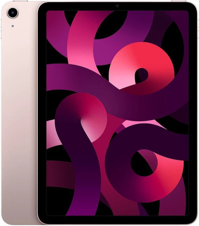 Main image of Refurbished Apple iPad Air 5 A2589 (WiFi + Cellular Unlocked) 64GB Pink (Grade A) w/ Pre-Installed Tempered Glass