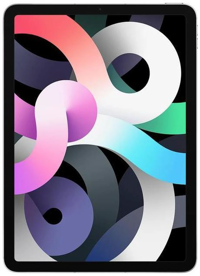 Alt view image 3 of 4 - Refurbished Apple iPad Air 4 A2316 (WiFi) 64GB Silver (Grade A+) w/ Pre-Installed Tempered Glass