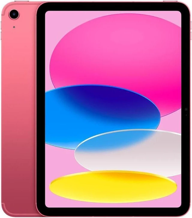 Main image of Refurbished Apple iPad 10th Gen A2757 (WiFi + Cellular Unlocked) 64GB Pink (Grade A) w/ Pre-Installed Tempered Glass