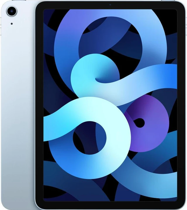 Main image of Refurbished Apple iPad Air 4 A2316 (WiFi) 64GB Sky Blue (Grade A) w/ Pre-Installed Tempered Glass