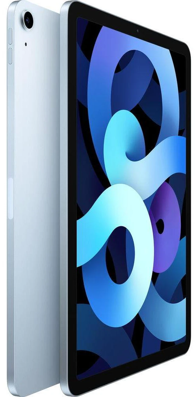 Alt view image 3 of 4 - Refurbished Apple iPad Air 4 A2316 (WiFi) 64GB Sky Blue (Grade A) w/ Pre-Installed Tempered Glass