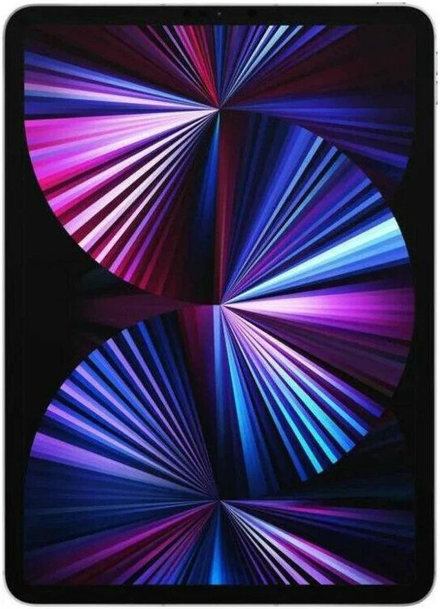 Alt view image 2 of 4 - Refurbished Apple iPad Pro 11" (2021) A2377 (WiFi) 128GB Silver (Grade A+) w/ Pre-Installed Tempered Glass