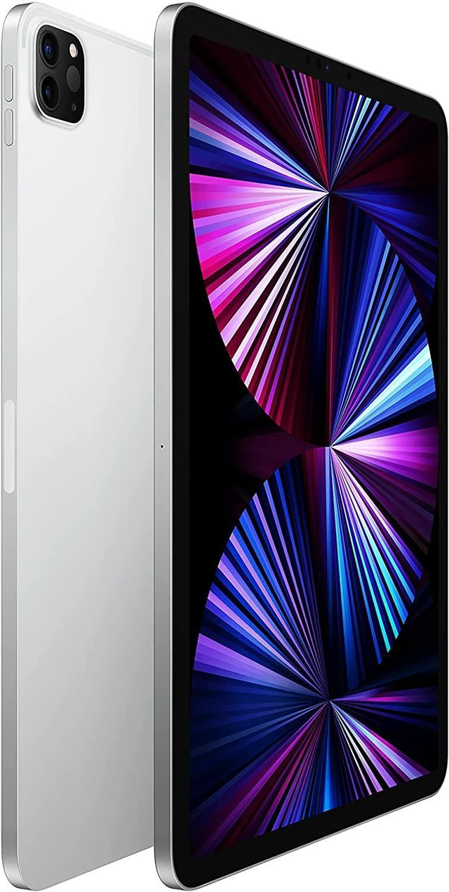 Alt view image 4 of 4 - Refurbished Apple iPad Pro 11" (2021) A2377 (WiFi) 128GB Silver (Grade A+) w/ Pre-Installed Tempered Glass