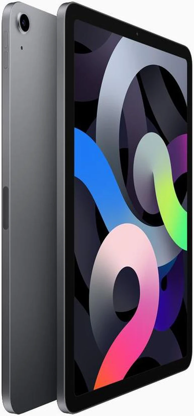 Alt view image 2 of 4 - Refurbished Apple iPad Air 4 A2324 (WiFi + Cellular Unlocked) 64GB Space Gray (Grade A+) w/ Pre-Installed Tempered Glass