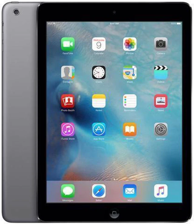 Main image of Refurbished Apple iPad Air A1475 (WiFi + Cellular Unlocked) 16GB Space Gray (Grade A) w/ Pre-Installed Tempered Glass