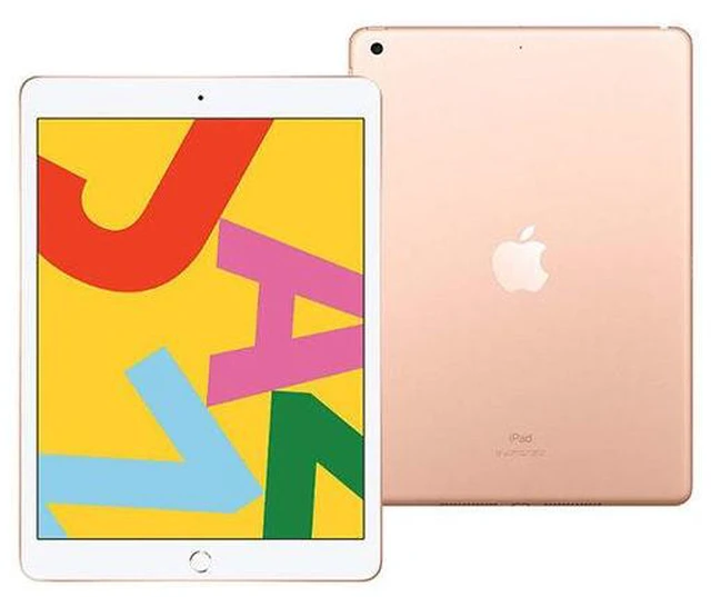 Alt view image 2 of 4 - Refurbished Apple iPad 7th Gen A2200 (WiFi + Cellular Unlocked) 128GB Gold (Grade A+) w/ Pre-Installed Tempered Glass