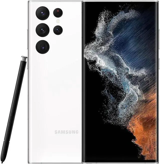 Main image of SAMSUNG Galaxy S22 Ultra Smartphone, Factory Unlocked Android Cell Phone, 256GB, 8K Camera & Video, Brightest Display, S Pen, Long Battery Life, Fast 4nm Processor, US Version, Phantom White