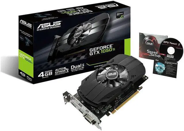 Main image of Asus PH-GTX1050TI-4G GeForce GTX 1050 Ti 4GB Phoenix Fan Edition Graphics Card