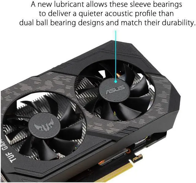 Alt view image 2 of 4 - ASUS TUF Gaming GeForce GTX 1660 SUPER Overclocked 6GB Edition HDMI DP DVI Gaming Graphics Card (TUF-GTX1660S-O6G-GAMING)