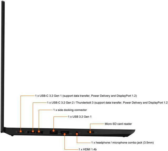 Alt view image 7 of 12 - Lenovo ThinkPad T14 Intel Laptop, 14.0" UHD IPS 500 nits, i7-10610U