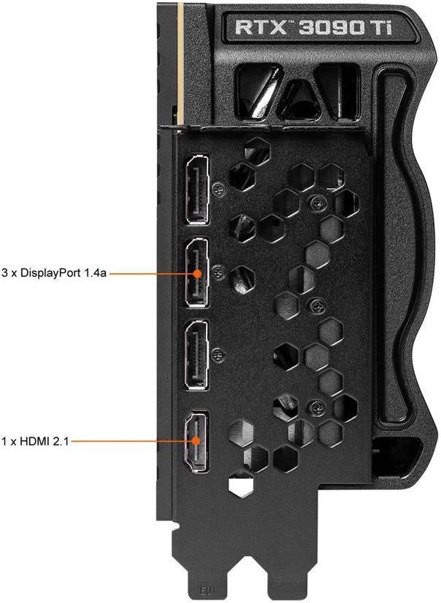 Alt view image 4 of 6 - EVGA GeForce RTX 3090 Ti FTW3 BLACK GAMING, 24G-P5-4981-KR, 24GB GDDR6X, iCX3 Technology, ARGB LED, Metal Backplate, Includes eLeash