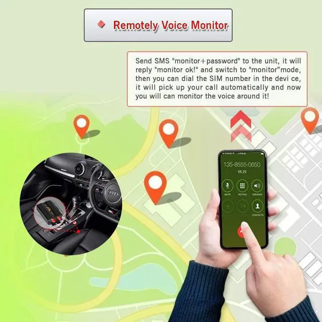 Alt view image 3 of 4 - GPRS GSM SMS Vehicle Car GPS Tracker TK103A Tracking Device Alarm System For Car