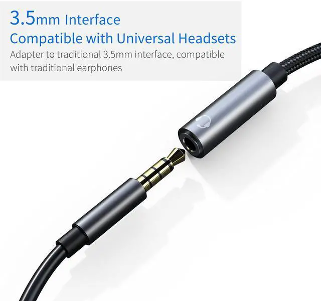 Alt view image 5 of 7 - Subynanal USB c to 3.5mm Headphone and Charger Adapter,2 in-1 USB C PD 3.0 Charging Port to Aux Audio Jack and Fast Charging Dongle Cable Cord (2 Ports-Gray)