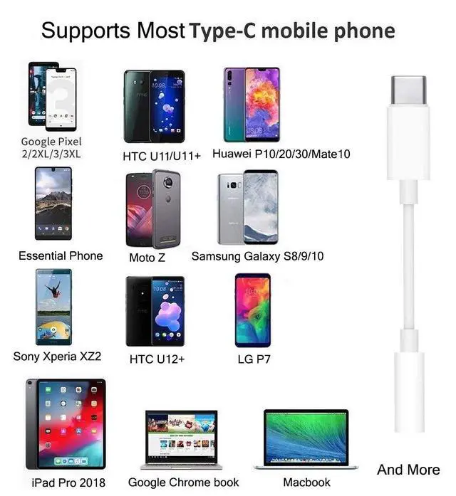 Alt view image 7 of 7 - USB C to 3.5mm Headphone Jack Adapter Compatible with iPhone 17/16/ 15, iPad Pro, Pixel 9 8 7 6 5 4 3 2 XL, Samsung Galaxy S25/ S24/S23 and More