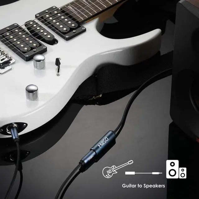 Alt view image 6 of 7 - 1/4 to 3.5mm Headphone Adapter, 6.6 Feet TRS 6.35mm Female to 3.5mm Male 1/8 to 1/4 Stereo Audio Adapter for Guitar Amplifiers, Piano, Home Theater Devices, Phone, Laptop, Headphones - 6.6 Ft