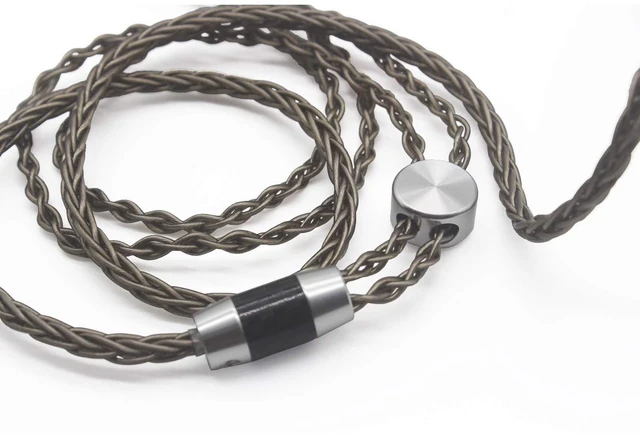 Alt view image 7 of 7 - 4.4mm Cable Compatible with Hifiman HE4XX, HE-400i Headphones 8 Core Braided Silver Plated Replacement Audio Upgrade Cable (4.4mm to Dual 3.5mm Male Version)